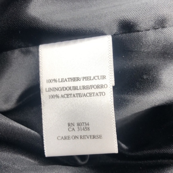 BCBG Black Leather Jacket - Picture 4 of 5